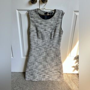 H&M Black and White Textured Mini Dress